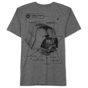 Jem Mens Darth Vader Blueprint Graphic T-Shirt, NWT
